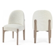 Meridian Furniture Torino Cream Fabric Upholstered Dining Chair (Set of 2)