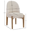 Meridian Furniture Torino Beige Fabric Upholstered Dining Chair (Set of 2)