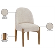 Meridian Furniture Torino Beige Fabric Upholstered Dining Chair (Set of 2)