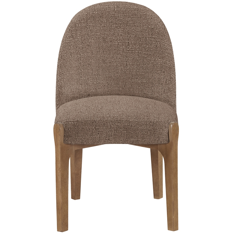 Meridian Furniture Torino Brown Fabric Upholstered Dining Chair (Set of 2)