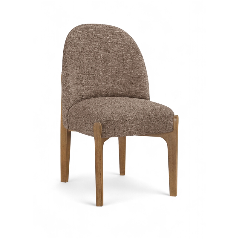 Meridian Furniture Torino Brown Fabric Upholstered Dining Chair (Set of 2)