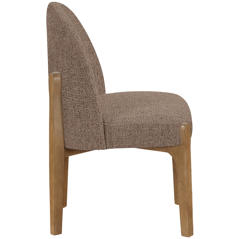 Meridian Furniture Torino Brown Fabric Upholstered Dining Chair (Set of 2)