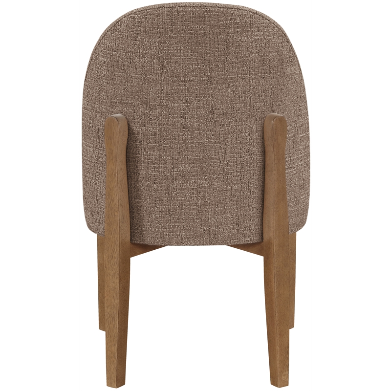 Meridian Furniture Torino Brown Fabric Upholstered Dining Chair (Set of 2)