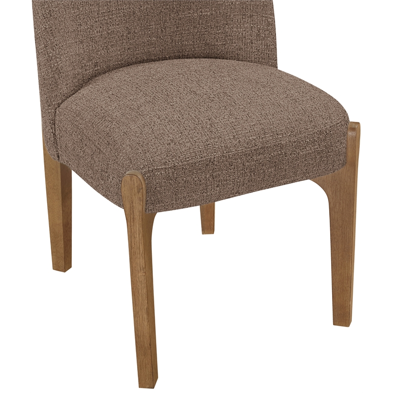 Meridian Furniture Torino Brown Fabric Upholstered Dining Chair (Set of 2)