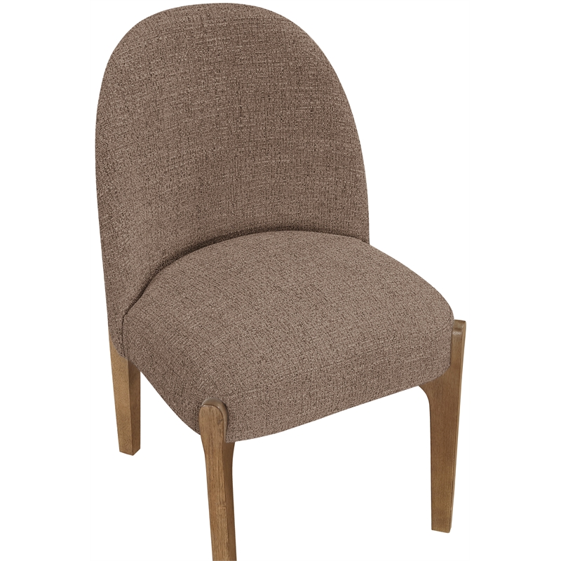 Meridian Furniture Torino Brown Fabric Upholstered Dining Chair (Set of 2)