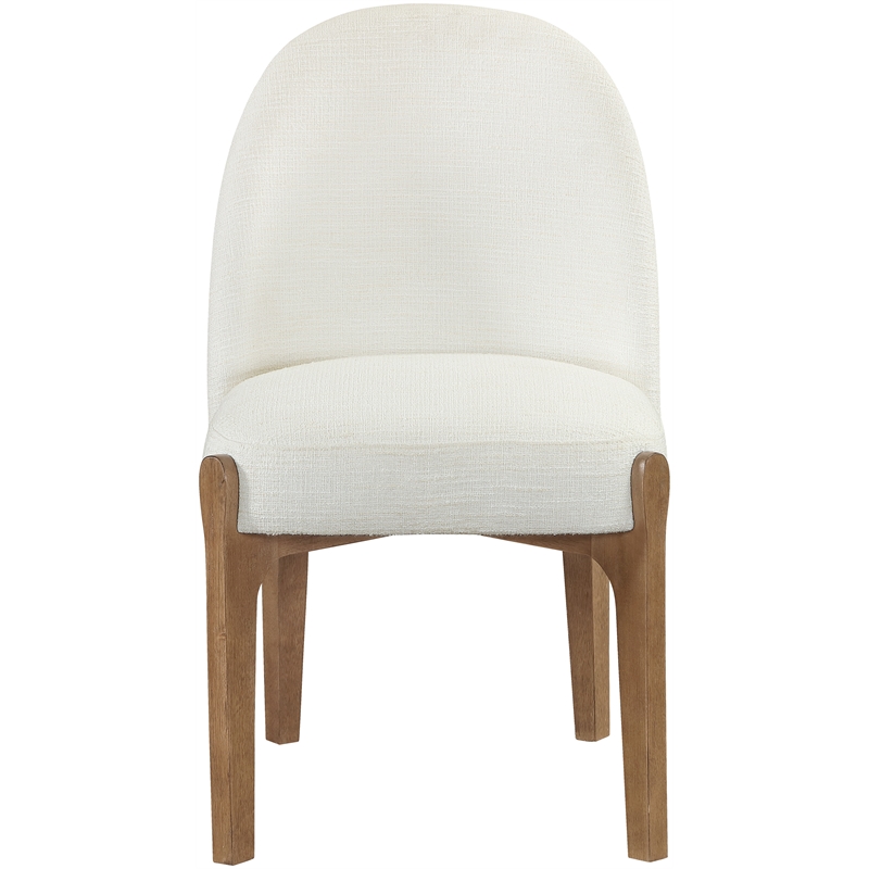 Meridian Furniture Torino Cream Fabric Upholstered Dining Chair (Set of 2)