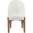 Meridian Furniture Torino Cream Fabric Upholstered Dining Chair (Set of 2)