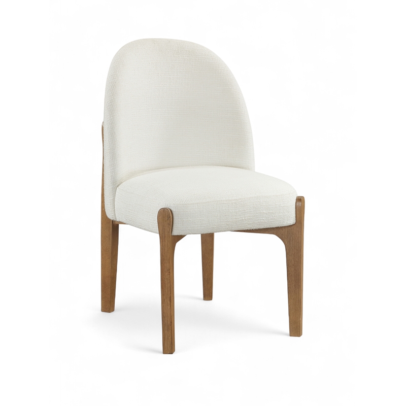 Meridian Furniture Torino Cream Fabric Upholstered Dining Chair (Set of 2)