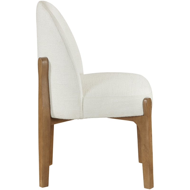 Meridian Furniture Torino Cream Fabric Upholstered Dining Chair (Set of 2)