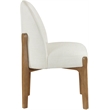 Meridian Furniture Torino Cream Fabric Upholstered Dining Chair (Set of 2)