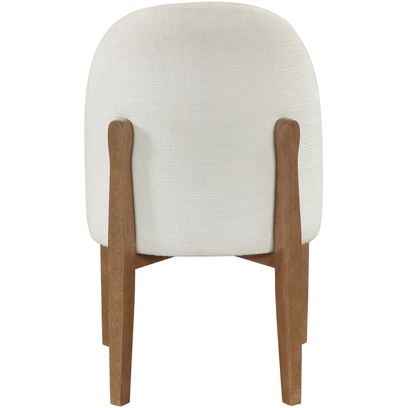 Meridian Furniture Torino Cream Fabric Upholstered Dining Chair (Set of 2)