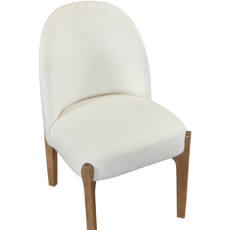 Meridian Furniture Torino Cream Fabric Upholstered Dining Chair (Set of 2)