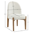 Meridian Furniture Torino Cream Fabric Upholstered Dining Chair (Set of 2)