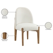 Meridian Furniture Torino Cream Fabric Upholstered Dining Chair (Set of 2)