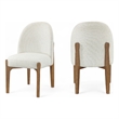 Meridian Furniture Torino Cream Fabric Upholstered Dining Chair (Set of 2)