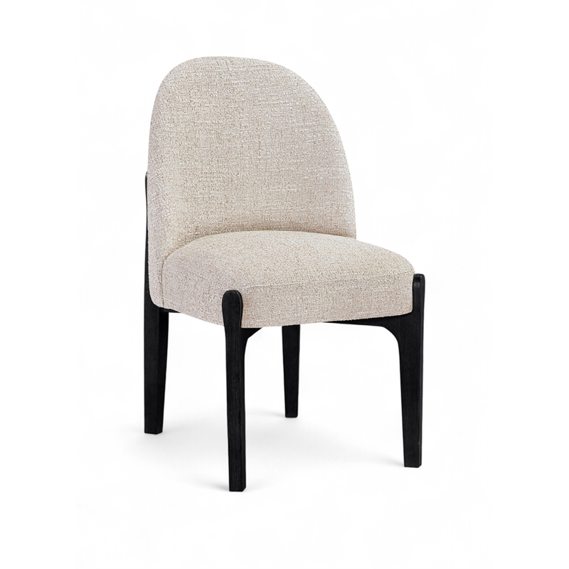 Meridian Furniture Torino Beige Fabric Upholstered Dining Chair (Set of 2)