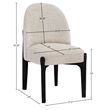 Meridian Furniture Torino Beige Fabric Upholstered Dining Chair (Set of 2)