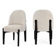 Meridian Furniture Torino Beige Fabric Upholstered Dining Chair (Set of 2)