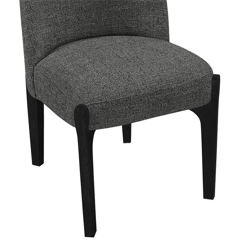 Meridian Furniture Torino Black Fabric Upholstered Dining Chair (Set of 2)