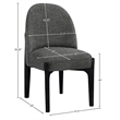Meridian Furniture Torino Black Fabric Upholstered Dining Chair (Set of 2)