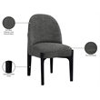 Meridian Furniture Torino Black Fabric Upholstered Dining Chair (Set of 2)