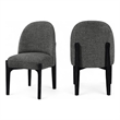 Meridian Furniture Torino Black Fabric Upholstered Dining Chair (Set of 2)