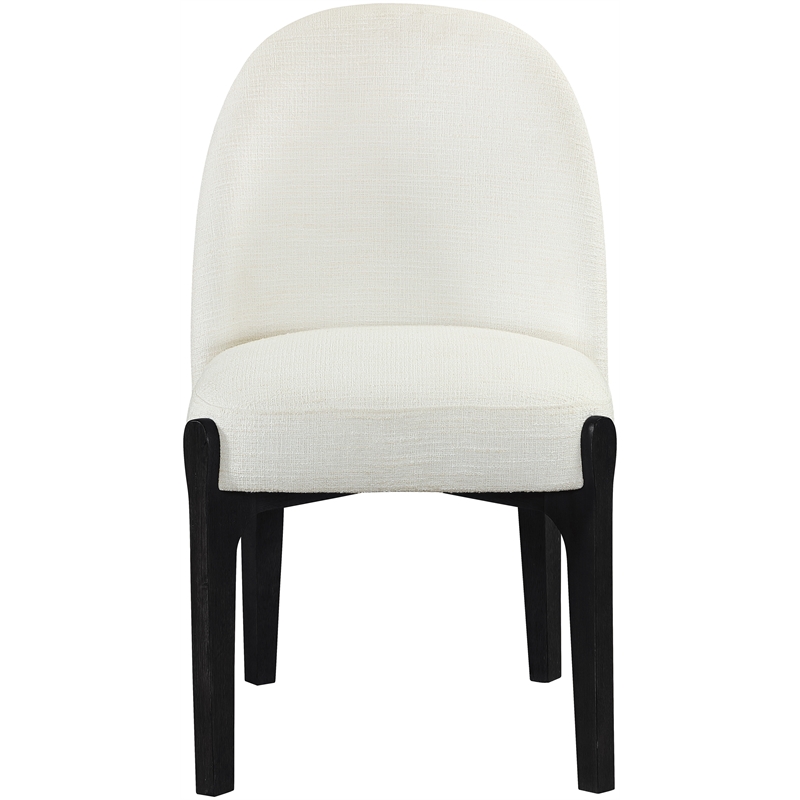 Meridian Furniture Torino Cream Fabric Upholstered Dining Chair (Set of 2)