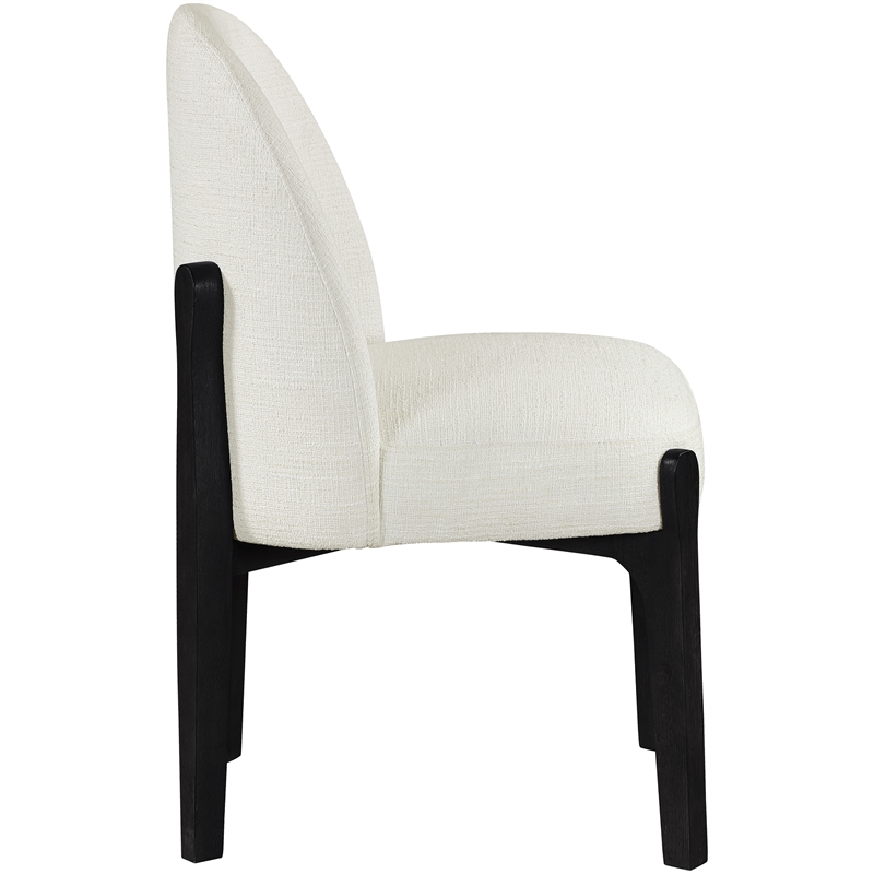 Meridian Furniture Torino Cream Fabric Upholstered Dining Chair (Set of 2)
