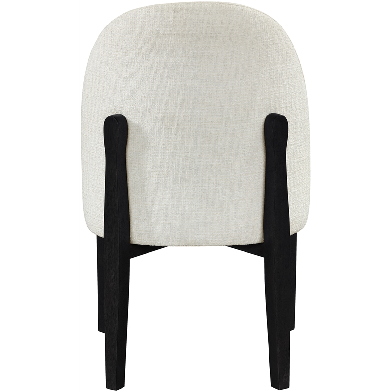 Meridian Furniture Torino Cream Fabric Upholstered Dining Chair (Set of 2)