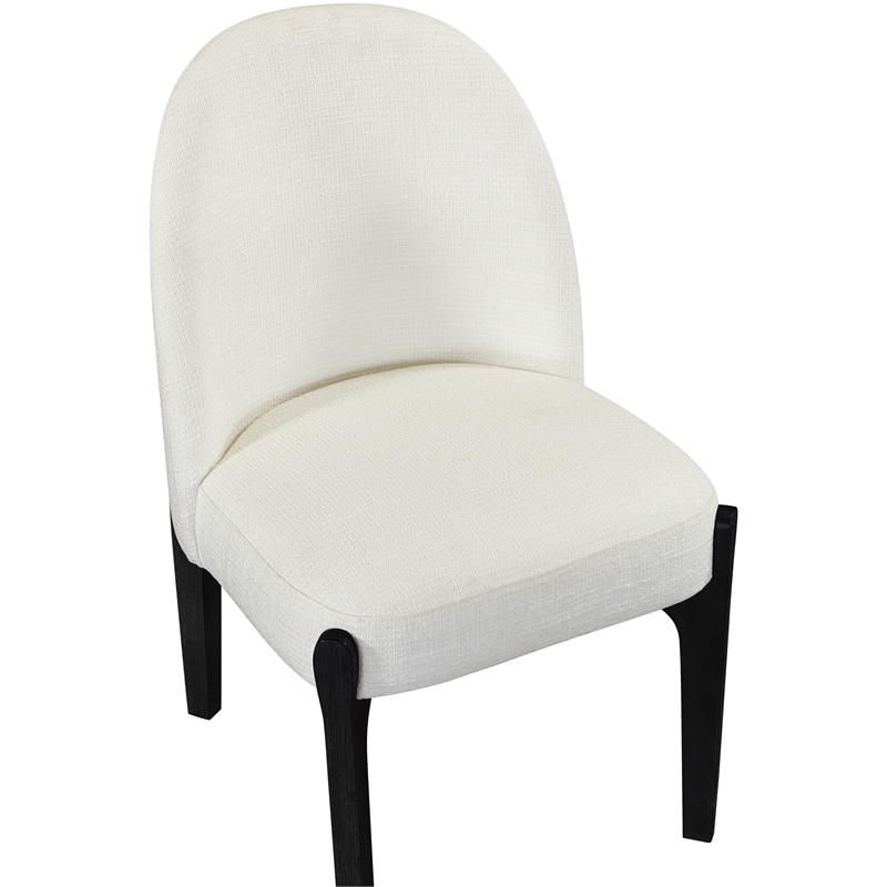 Meridian Furniture Torino Cream Fabric Upholstered Dining Chair (Set of 2)