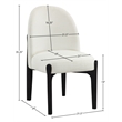 Meridian Furniture Torino Cream Fabric Upholstered Dining Chair (Set of 2)