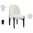 Meridian Furniture Torino Cream Fabric Upholstered Dining Chair (Set of 2)