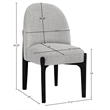 Meridian Furniture Torino Grey Fabric Upholstered Dining Chair (Set of 2)