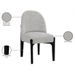 Meridian Furniture Torino Grey Fabric Upholstered Dining Chair (Set of 2)