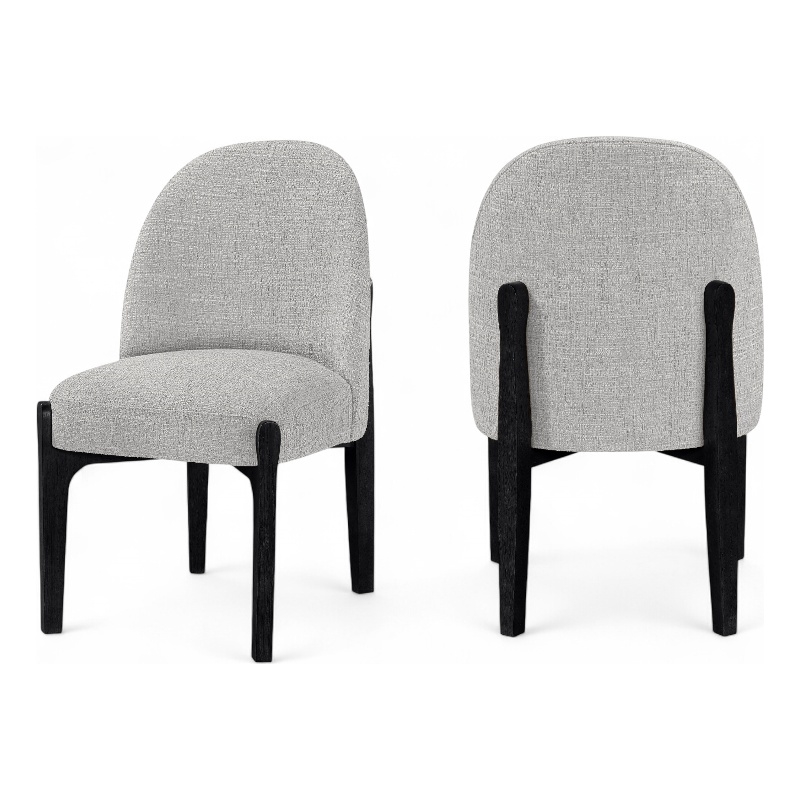 Meridian Furniture Torino Grey Fabric Upholstered Dining Chair (Set of 2)