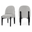 Meridian Furniture Torino Grey Fabric Upholstered Dining Chair (Set of 2)
