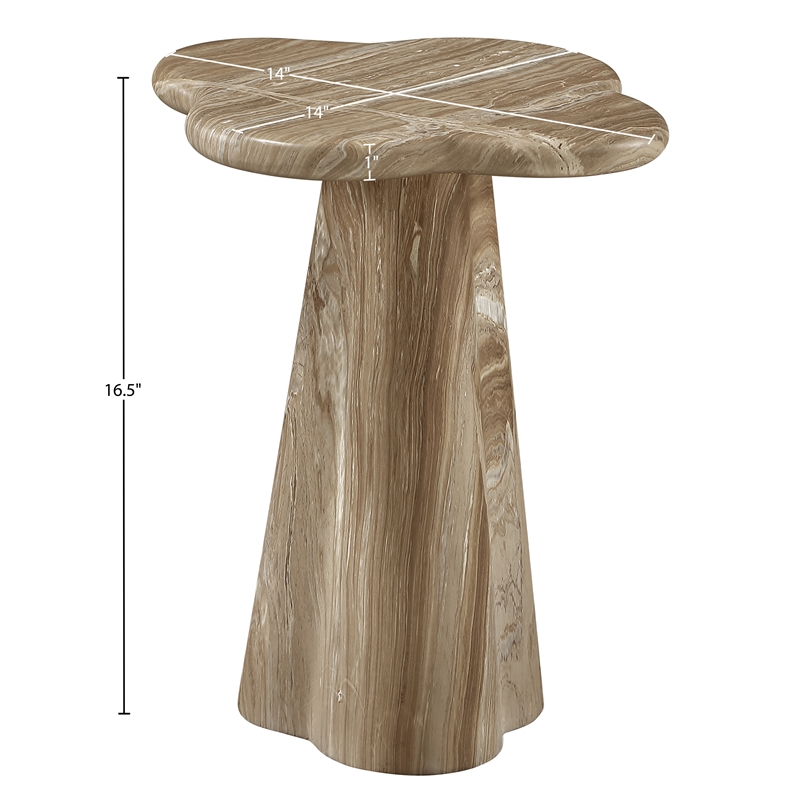 Meridian Furniture Nola Beige Concrete Indoor/Outdoor End Table