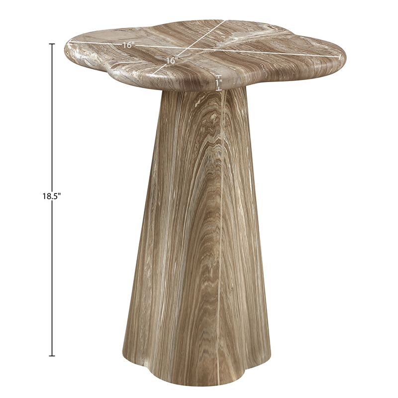 Meridian Furniture Nola Beige Concrete Indoor/Outdoor End Table