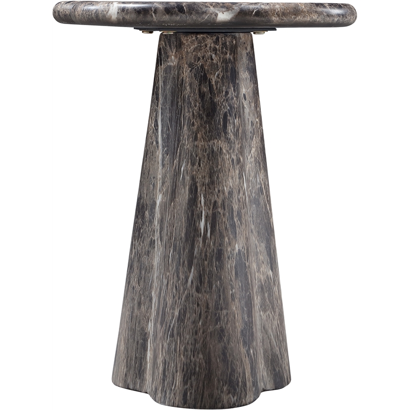 Meridian Furniture Nola Brown Concrete Indoor/Outdoor End Table