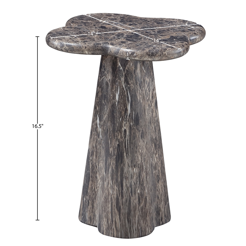 Meridian Furniture Nola Brown Concrete Indoor/Outdoor End Table