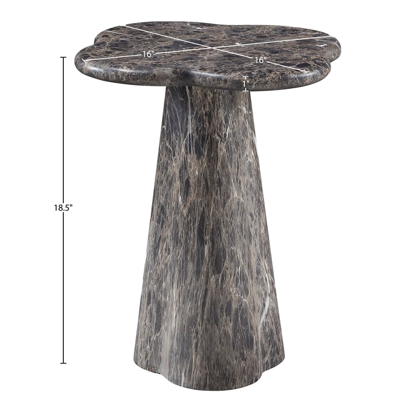 Meridian Furniture Nola Brown Concrete Indoor/Outdoor End Table