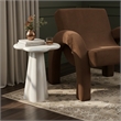 Meridian Furniture Nola White Concrete Indoor/Outdoor End Table