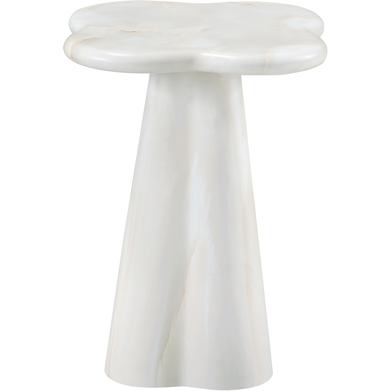 Meridian Furniture Nola White Concrete Indoor/Outdoor End Table