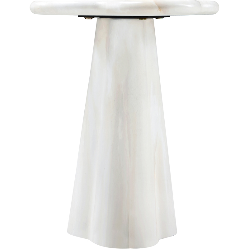 Meridian Furniture Nola White Concrete Indoor/Outdoor End Table