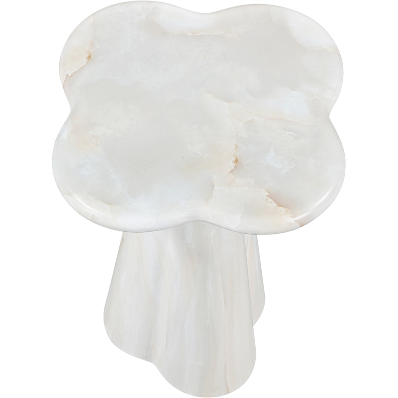 Meridian Furniture Nola White Concrete Indoor/Outdoor End Table