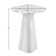 Meridian Furniture Nola White Concrete Indoor/Outdoor End Table