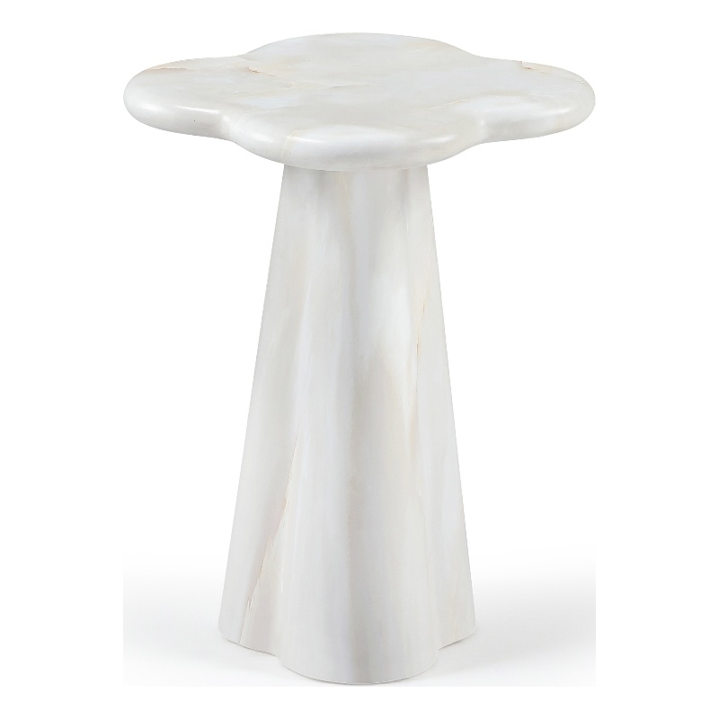 Meridian Furniture Nola White Concrete Indoor/Outdoor End Table