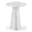 Meridian Furniture Nola White Concrete Indoor/Outdoor End Table