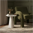 Meridian Furniture Nola White Concrete Indoor/Outdoor End Table