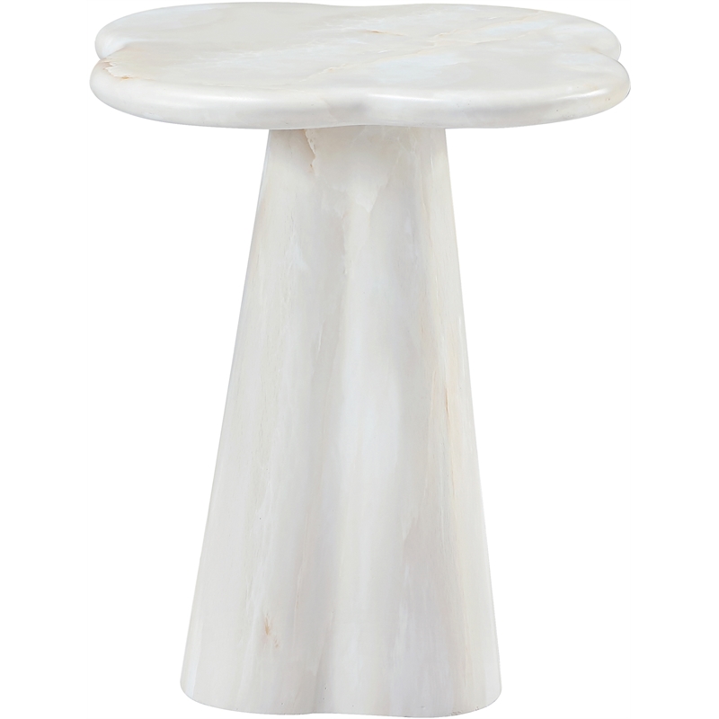 Meridian Furniture Nola White Concrete Indoor/Outdoor End Table